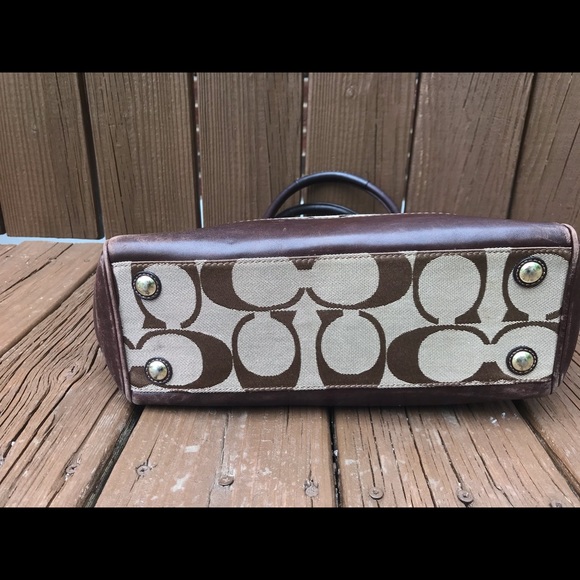 Coach Brown Fabric Hampton Madeline Tote 11557 - Picture 3 of 7